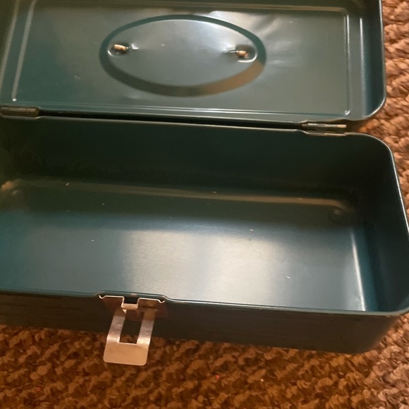 VTG Steel Green Utility Chest Steel Metal Tool Box - Picture 2 of 5